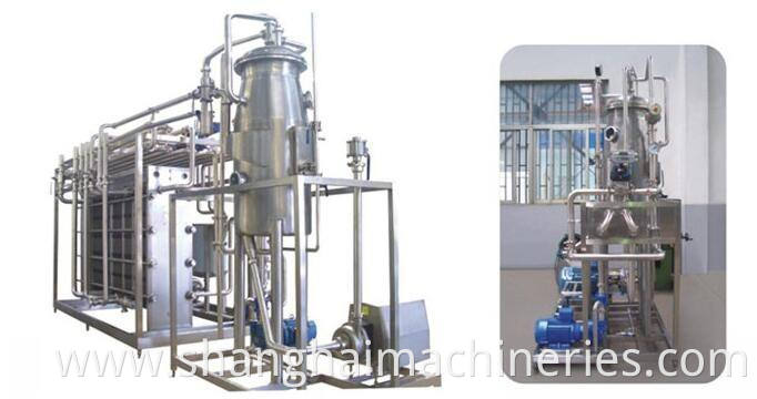 milk juice vaccum air degasser for juice beverage processing plant